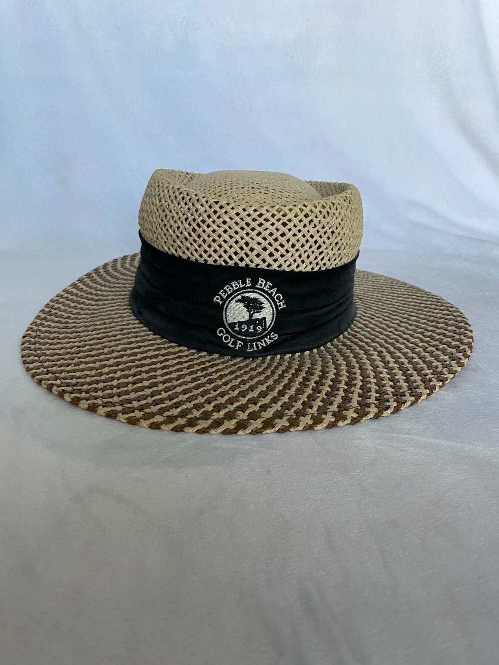 Ahead Fine Hats Pebble Beach Golf Links Straw Sun Hat S/M